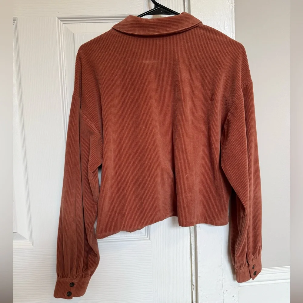 Madewell Rust Corduroy Button-Down Shirt - Picture 4 of 8